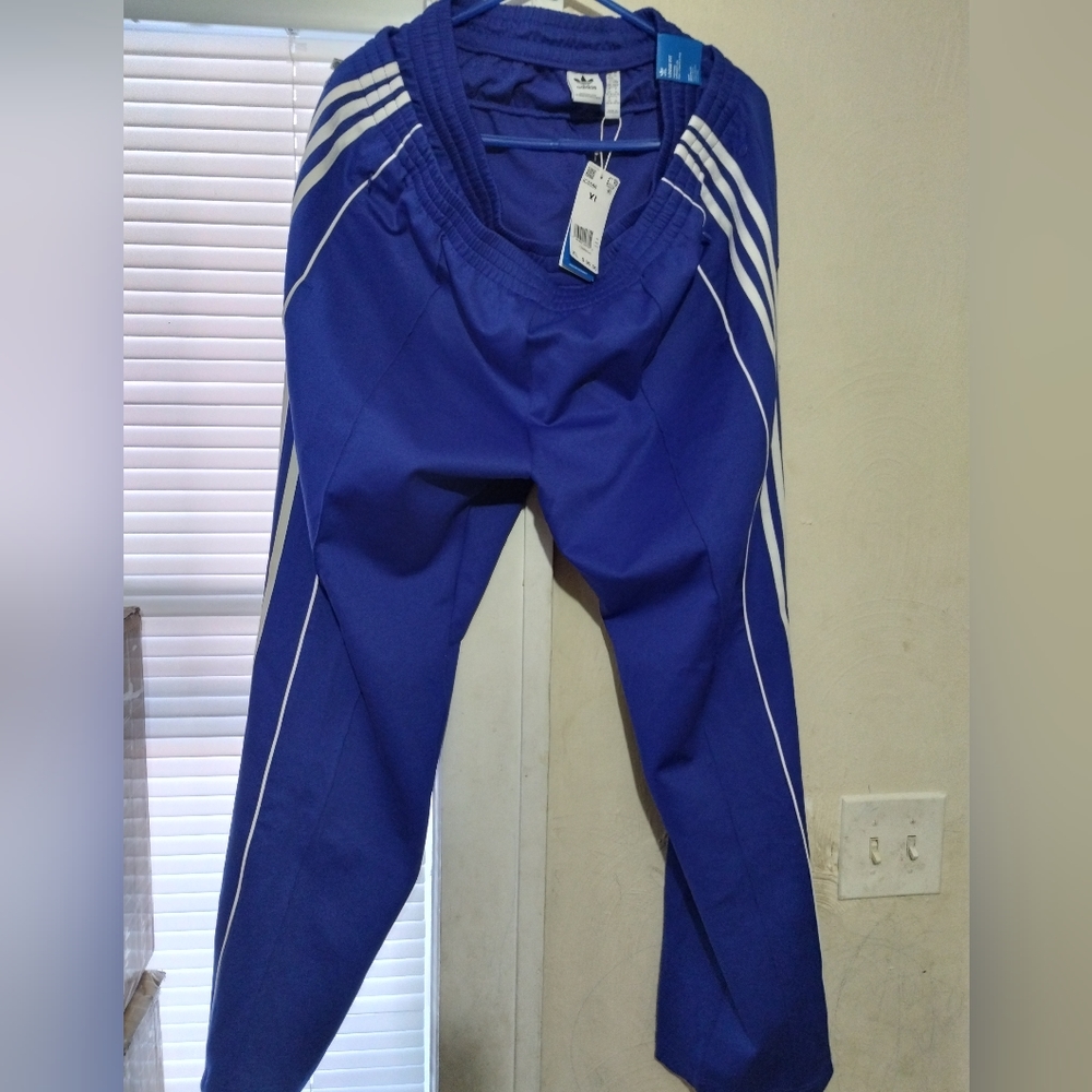 ADIDAS TRACK PANTS ROYAL BLUE SIZE XL